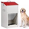 Galvanized Automatic Dog Feeder Large Breed Dog Food Dispenser for Large Dogs, 25lbs Outdoor Pets Feeder Gravity Food Feeder, US Patent Pending
