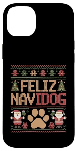 Feliz Navidog - �ʔ������̎�����A�O���[�N���X�}�X�Z�[�^�[ �X�}�z�P�[�X iPhone 14 Plus �p