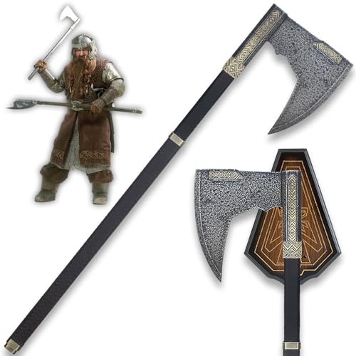 UNITED CUTLERY Lord of The Rings Bearded Axe of Gimli and Display Plaque