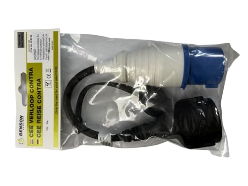 CEE Adapter Interbosch/Benson 230 V/16 A Stromadapter CEE Stecker auf Schuko Steckdose IP44