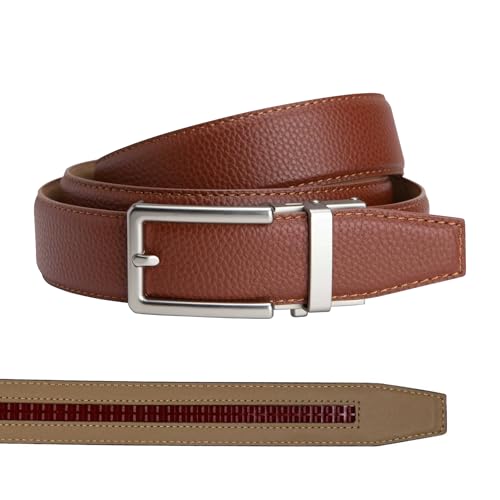 Image of Nexbelt Men's Vegan Leather Ratchet Belt - Adjustable No-Hole Belt for Golf, Casual, and Dress - Cut-to-Size, 1 3 /8 inch Wide