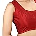 Madhu Fashion Womens Poly Raw Silk Embroidered Sleeveless Readymade Saree Blouse (34, Maroon)