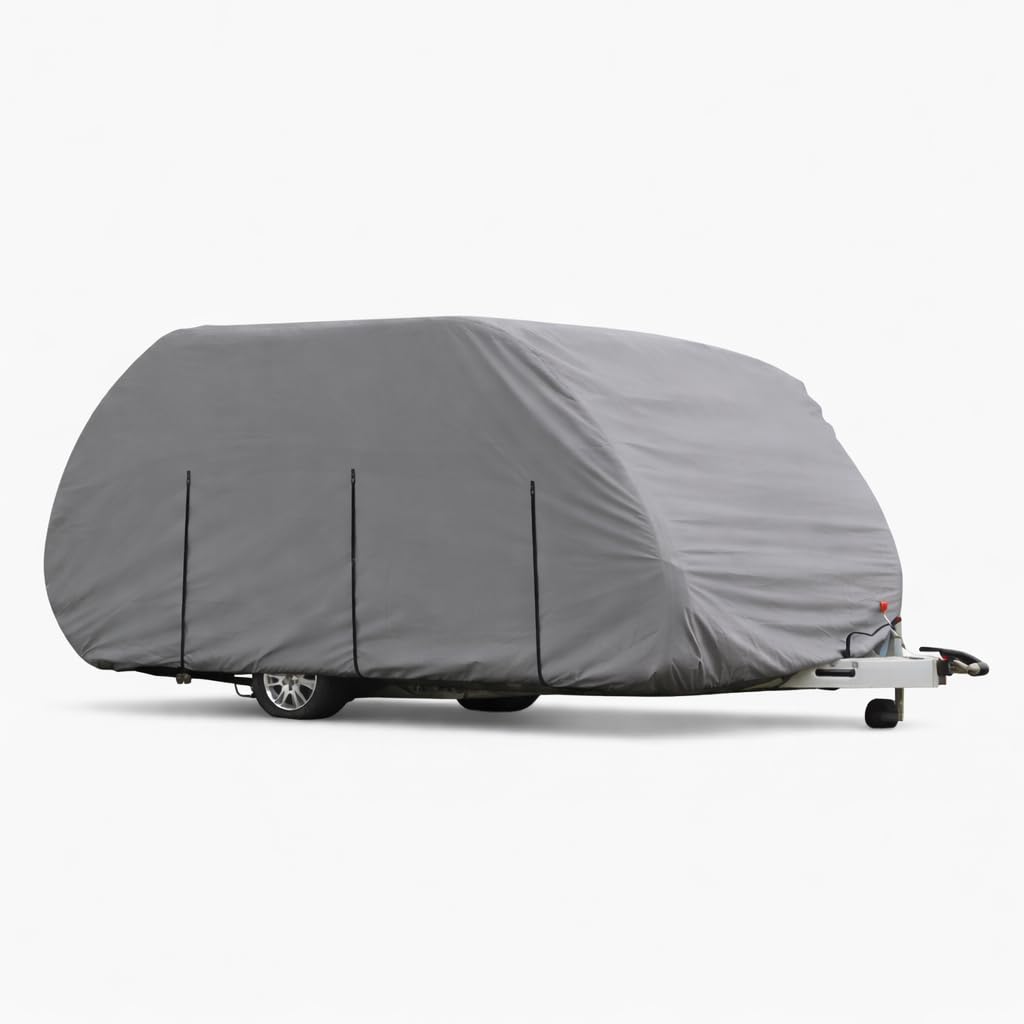 HBCOLLECTION Funda para Baja Caravana Rectangular 4 Estaciones Impermeable (LxAxAlt 320x170x175cm)