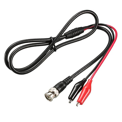 BNC - Pinzas de cocodrilo de cobre macho a doble cable de prueba, pinzas de cocodrilo, sonda de prueba de osciloscopio, cable BNC Q9 para pruebas electrónicas