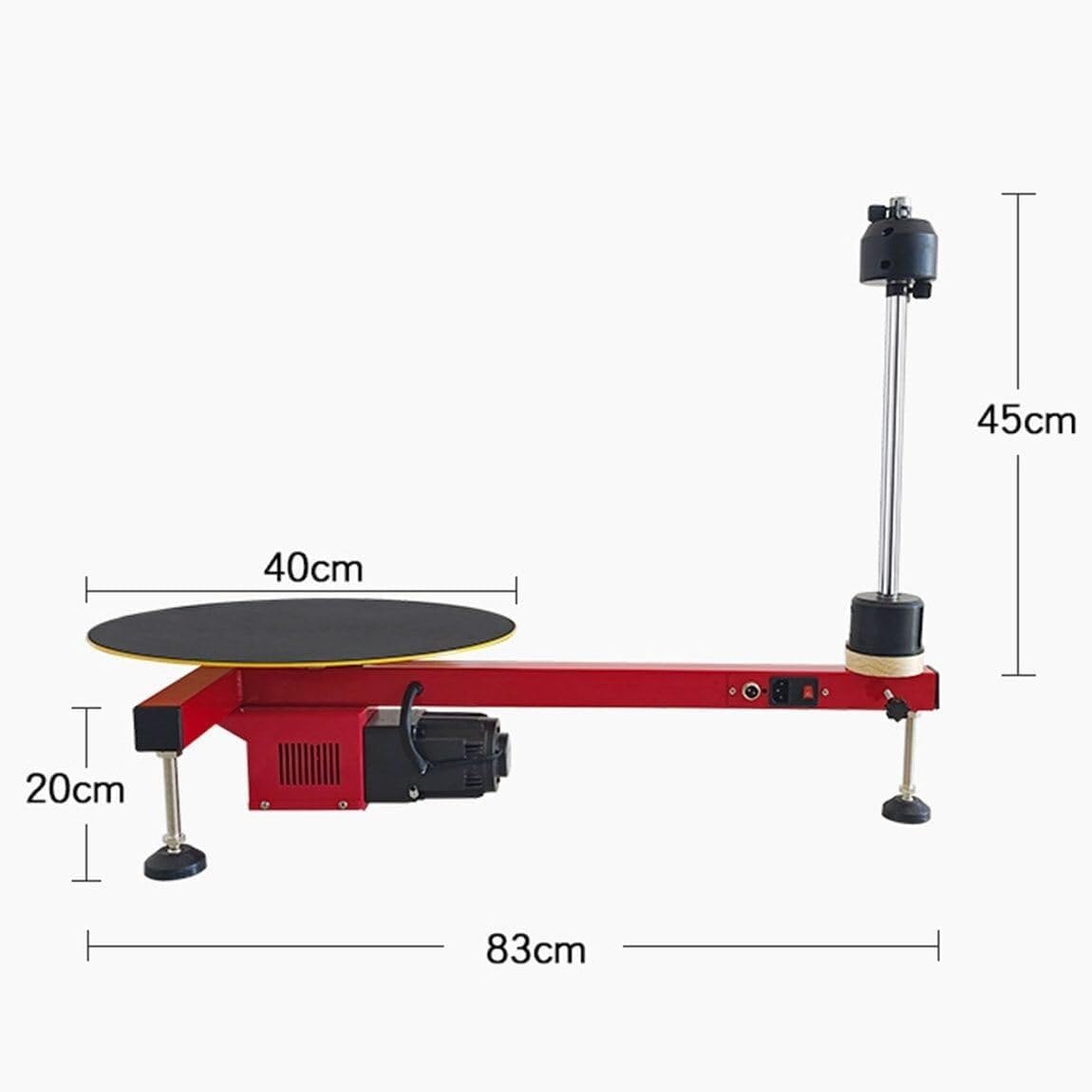 Electric Pallet Wrapping Machine Dispenser Table Top, Electric Flatbed Stretch Film Wrapping Machine, Speed ​​30 RPM, Turntable Diameter 40cm(Electric)