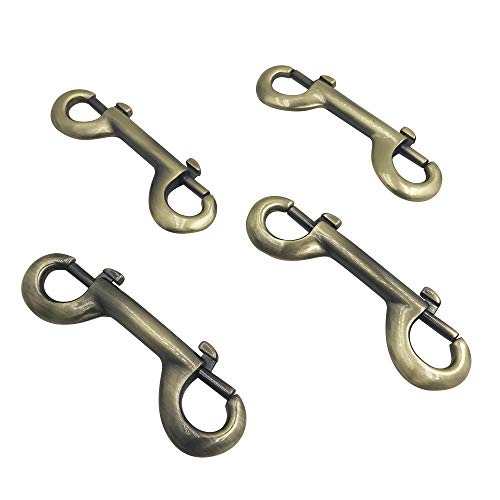 DOUBLE ENDED BOLT SNAP HOOKS 4 PACK TRIGGER SNAPS STAINLESS STEEL