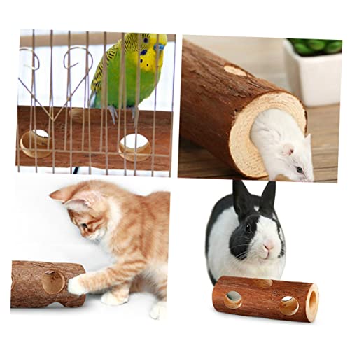 POPETPOP Brinquedo Para Mastigar 3 Peças Brinquedos Para Hamster Brinquedos Esportivos Tubo De Madei