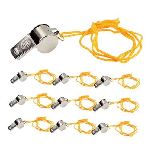 TOYANDONA Handheld Metal Whistle for Hiking Emergency Gym Metal Pendant for Decor Lanyard