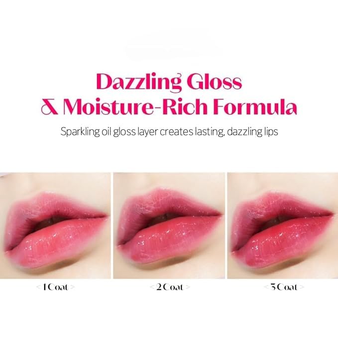 Image of Mini Lip Gloss Combo Set of 4 - Cute Heart, Candy, Toffee & Bottle Shapes | pH Color Changing Lip Tint | Natural Pink Shine | Flavored Gloss Gift for Women & Girls (Lip Gloss Combo 1)