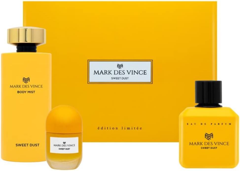 Sweet Dust Perfume Gift Set For Women Eau De Parfum 100ML + Body Mist 200ML + Concentrated Perfume Oil 15ML (Pack of 3)