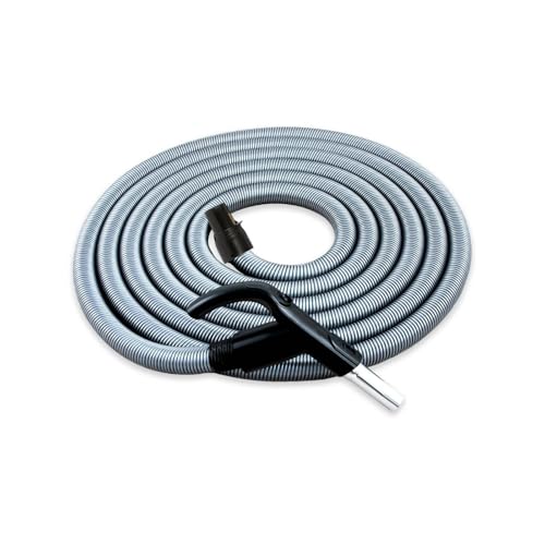 CANEUS Manguera para aspiradora central con interruptor de encendido/apagado, mango Ergo, manguera de aspiración disponible en diferentes longitudes, conexión a toma de succión aprox. 37 mm (9,1 m)