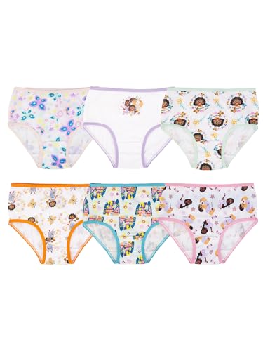 Girls' Disney Encanto 6-Pack Panties 100% Cotton Sizes 2T 3T 4T Mirabel Stretch