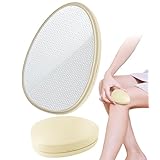 脱毛器 擦るだけ『業界注目！痛くない次世代モデル』 無痛脱毛器 角質除去 物理脱毛 ナノガラス 脱毛 手のひらサイズ 軽量 男女兼用 操作簡単 痛みゼロ 初心者向け 家庭用 自宅 出張 旅行 ギフトにも最適 オシャレ (ベージュ)