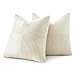 MIULEE 2er Set Kissenbezug 40x40cm Beige Kissenhülle Kissenbezüge Sofakissen Dekokissen Boho Couchkissen Kord Dekorative Zierkissenbezug für Sofa