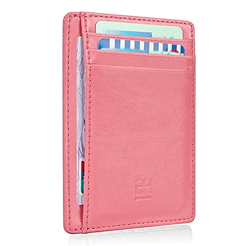 Image of GH GOLD HORSE Slim RFID Blocking Card Holder Minimalist Leather Front Pocket Wallet for Women | Slim