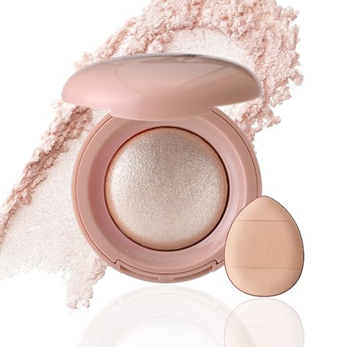Baked Highlighter Powder Palette Buildable Lightweight Shimmer Makeup 04#