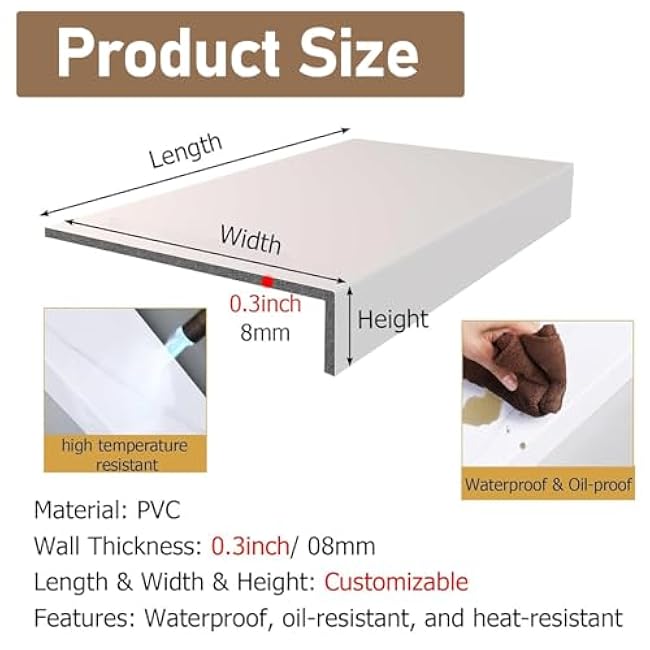 ERRULAN Closet Shelf Covers for Wireshelf, Removable Wood Look Wire Rack Shelving Liner, Wire Shelves End Caps for Bathroom, Hanging Clothes, Laundry Room, Pantry(2 in Tall,LxW 50x16in/127x41cm)