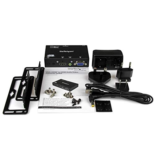 Startech.com 2X1 Vga + Hdmi To Hdmi Switch / Selector Box - 1080P Multi Video Input Automatic Switcher - 2 Computers In 1 Monitor Out (Vs221Vga2Hd) #TOP4