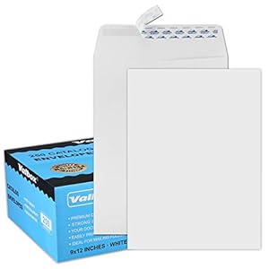 ValBox 9×12 Self Seal Catalog Envelopes 250 Packs White Envelopes with Peel and Seal Flap for Mailing, Organizing and…