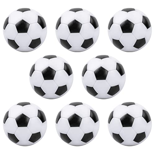 8 Stück Tischfussball Bälle 32mm, Ersatzbälle Tischkicker, Schwarz und Weiß Tisch Fußball Ball, Tischfußballspiel Tischfussball Ersatzball, Kickertisch Zubehör