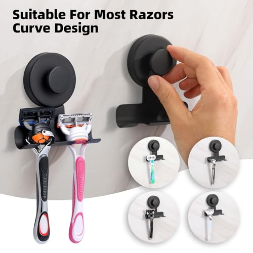 Supopular Razor Holder for Shower, Stainless Steel No-Drill Shaver Hook — view 5