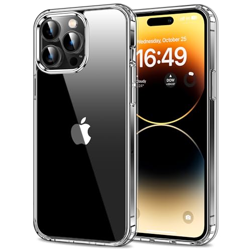 HOOMIL Case for iPhone 14 Pro Max 6.7-Inch Non-Yellowing Drop Protection Anti-Scratch Transparent Hard Back Phone Cover - Crystal Clear