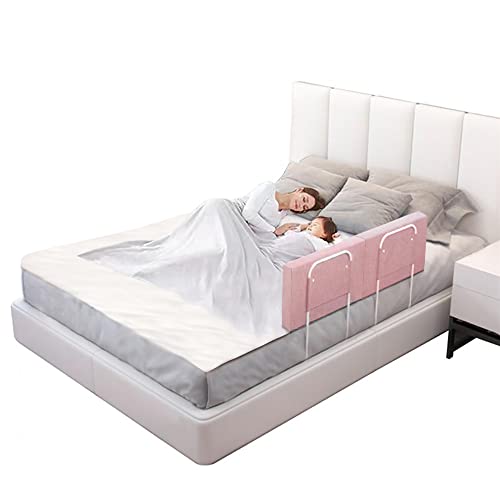 Image of Bed Rail Bumpers for Toddlers, Foam Padded Bed Barrier for Kids Safety, Adjustable Bed Side Guard Rails for Old Dogs, Bunk, Twin, Queen & King, Full Size Beds (Pink, 2Packs)