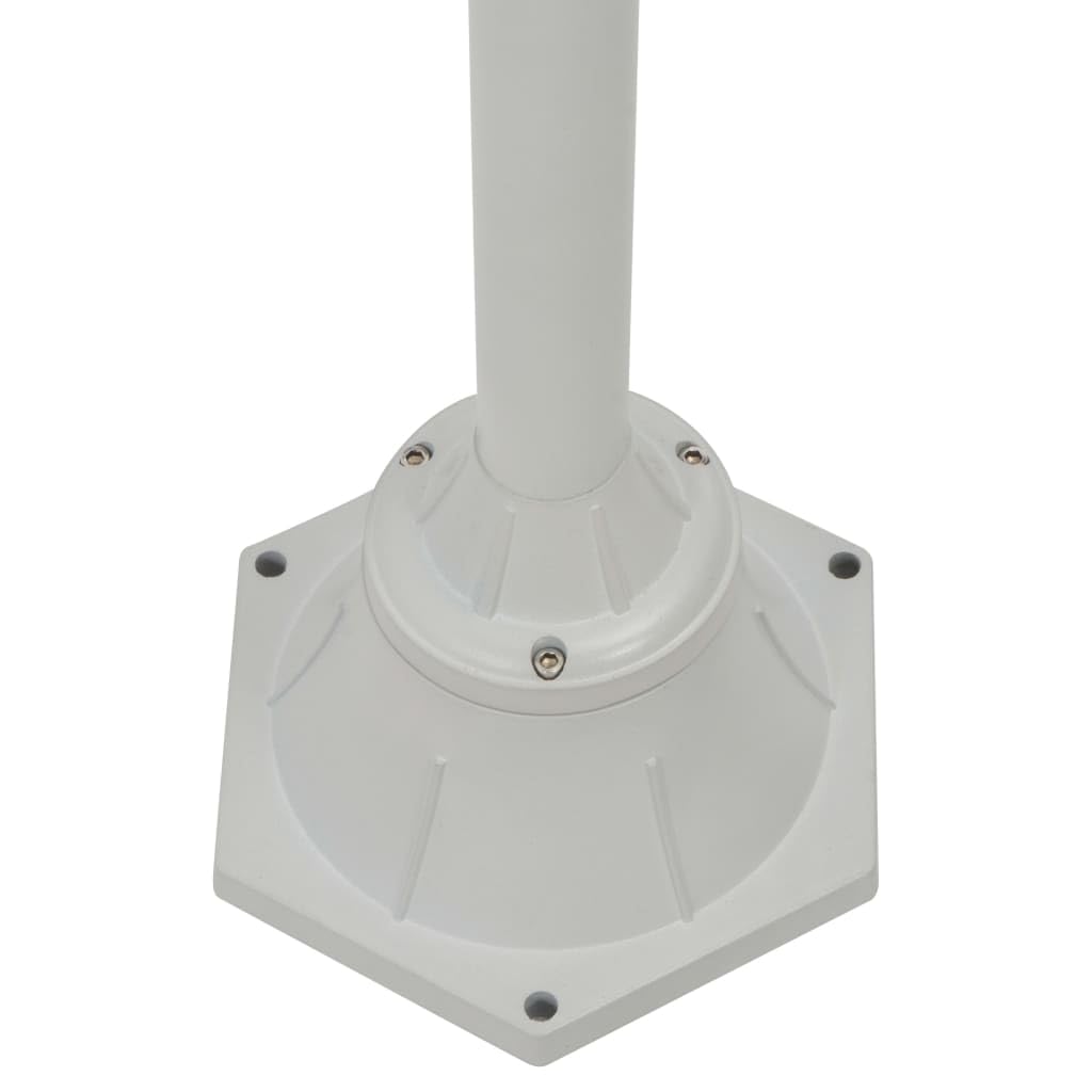 vidaXL Farolas de Jardín con 2 Luces Aluminio Blanca 220 cm Iluminación Patio