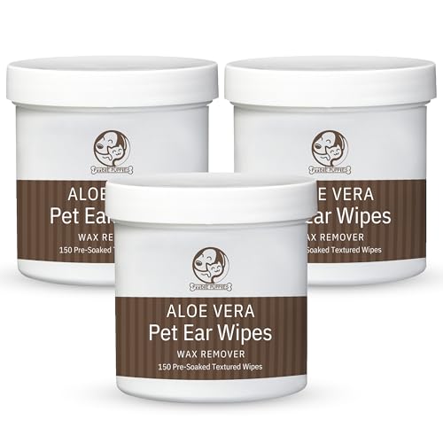 Image of Foodie Puppies Anti-Bacterial Pet Ear Wipes 150 Pieces - (Pack of 3) for Dogs, Cats and Other Small Animals | Daily Care Ear Wipes Suitable for Cleaning Stains, Ear Debris, Wax, Odor, Dirt