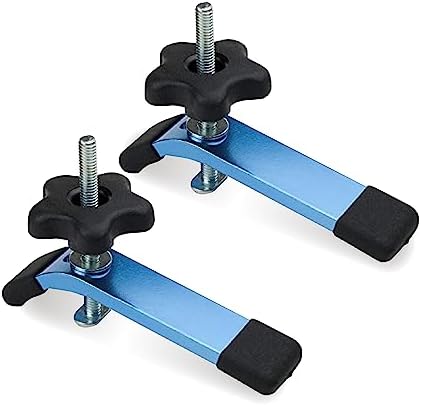 POWERTEC 71168V T-Track Hold Down Clamp, 5-1/2" L x 1-1/8" W, 2 Pack, T Track Clamps for Woodworking