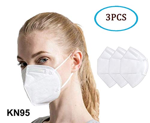 3PCS N95 Máscaras, Protección Máscaras Faciales Desechables Transpirable y PM2.5 para Hombres y Mujeres para Deportes al Aire Libre, Fumar, Ciclismo, Viajes
