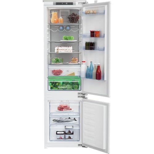 Beko BCNA306E4FN bPRO 500 integrierbare Kühl-/Gefrierkombination, vollintegrierbar, 284 l Gesamt, 215 l Kühlen, 69 l Gefrieren, NoFrost, HarvestFresh, innenliegendes LED Display