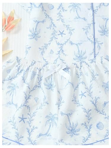 Image of Verdusa Pajamas For Women Set 2 Piece Summer Pajama Sets Cute Pjs Lounge Matching Button Shirt with Shorts