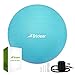 55-85cm Exercise Ball, Birthing Fitness Yoga Pilate Balancing Ball with Pump Plug Kit, Anti-Slip & Anti-Burst, TRIDEER 2000lbs Extra Thick Core Cross Training Ball, (Turkis, 65cm)