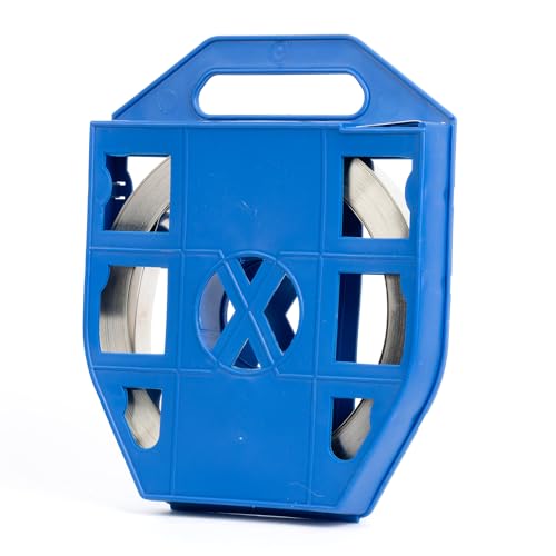 U.S. Solid Edelstahl-Bandset 304 - Umreifungszange mit 19mm x 30m Bandrolle, 100 Sicherungsclips + Hammer für stabile Palettenverpackung