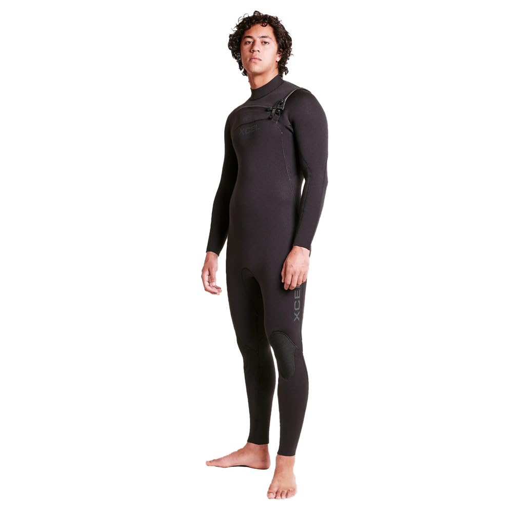 XCEL 2025 Hombres Comp + 4/3mm Chest Zip Neopreno MN43CPC4 - Black