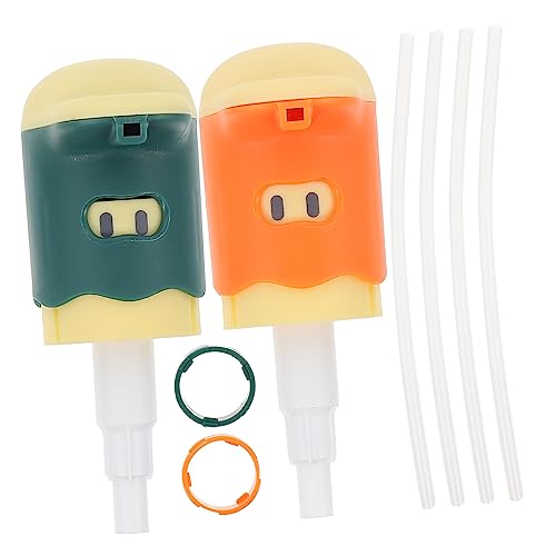 ABOOFAN 2 Sets Oyster Sauce Dispenser Press Type Bottle Nozzle for Kitchen Essentials Easy Squeeze Design Elegant Upgrade for Seasoning Bottles Efficient and Comfortable Use