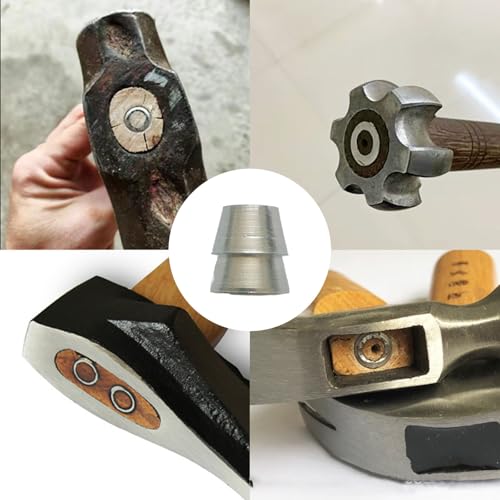 20 Pcs Safety Round Handle Wedges, Wood & Metal Wedges Handle Metal Wedge Hammer Handle Steel Wedges Wedge Kit for Axe Claw Hammer Sledge