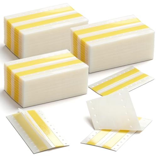 Chumia 500 Pcs 8mm Film Splice Tape Yellow Color Splicing Tape Double Face Rectangular Insulating Splicer for Joining Components Exact in The Raster