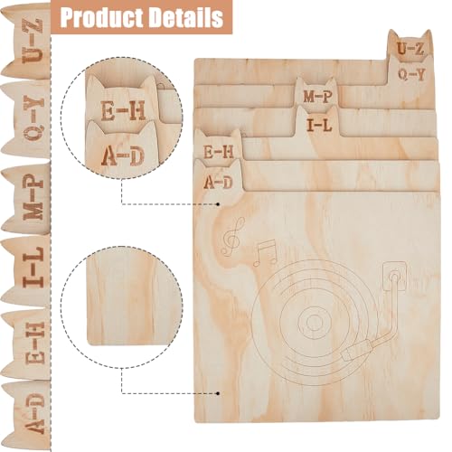 Intercalaires vinyles en bois chat A-Z lot de 6