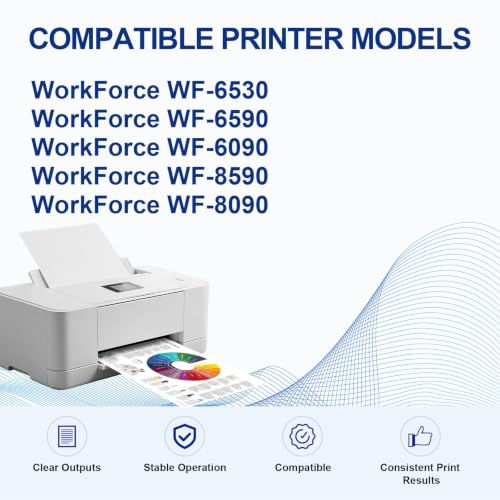 Image of Remanufactured 748 T748 T748XL High Yield Ink Cartridge 4-Pack | Compatible for WorkForce Pro WF-6530 WF-6090 WF-6590 WF-8590 WF-8090 Printers for T748XL120 T748XL220 T748XL320 T748XL420