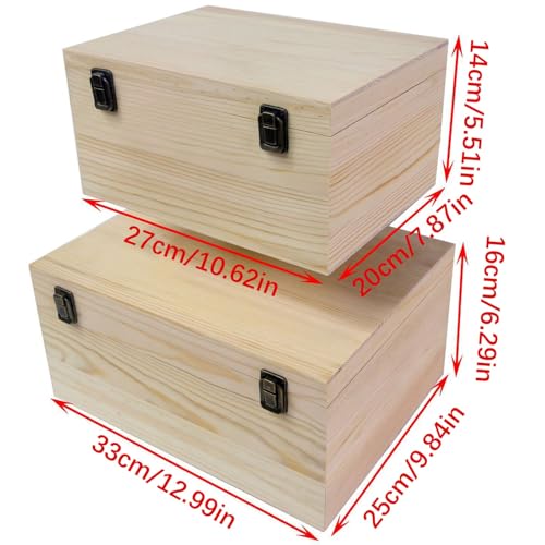 Coffres trésor en bois brut à décorer pour cadeaux uniques