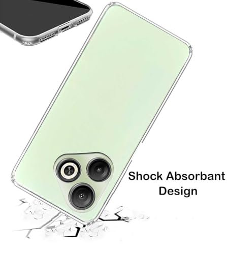 Image of COVERBLACK Soft Rubber Silicon Clear Case Back Cover Compatible for Infinix Smart 10 HD - Transparent