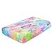 Datura Home 3-Piece Crib Bedding Set - Watercolor Butterfly Printed Nursery Comforter, Sheet & Skirt for Baby Boys & Girls