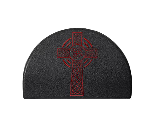 NDZ Performance JP1 Grip Plug for Glock 17 19 21 22 23 24 31 32 34 35 38 Gen 1-3 in 9mm .40 .357 10mm .45 ACP Color Filled Laser Engraved in Red - Celtic Cross