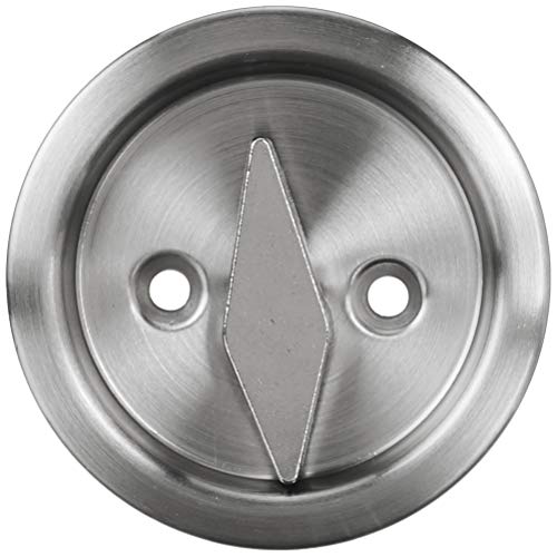 Kwikset 335 15 Rnd Pckt Dr Lck Round Bed/Bath Pocket Door Lock In Satin Nickel #TOP3