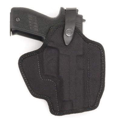 Snap Secured Outside the Waistband Pancake Belt Slide Gun Holster New Generation Cordura - S&W M&P Shield, black