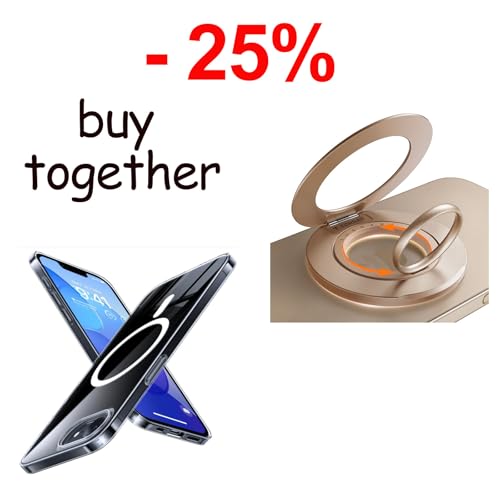 Magnetic Case & Magnetic Phone Grip Ring Holder Kickstand