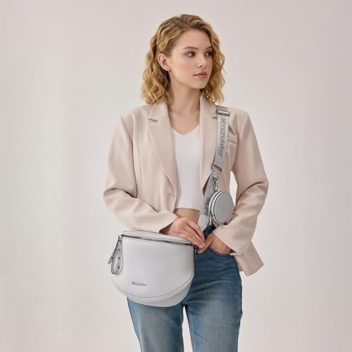 Image of Montana West Crossbody Bag for Women, Large Bum Bag Purse Soft Vegan Leather Travel Fanny Pack with Coin Purse