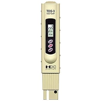 HM DIGITAL TDS Meters TDS-3 Handheld Temperature TDS (PPM) Tester, 0-9990 ppm, 1 ppm Resolution, 2% Readout Accuracy Testing Water Quality For Hydroponics Aquariums Pools Drinking etc